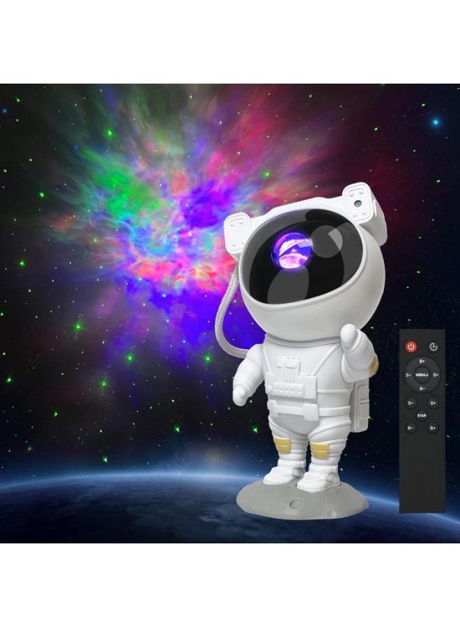 LOWHAT CLOSUNT Space Buddy Projector, Astronaut Light Projector, Star Galaxy Night Lights, Nebula Galaxy with Timer and Remote, Kids Gaming Room Bedroom Decor, Christmas, Great Gift for Kids - Image 1